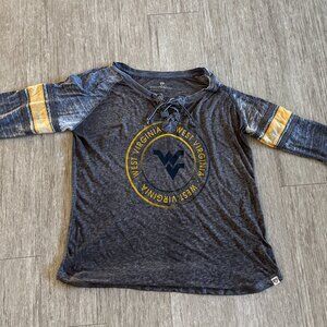 West Virginia University Colosseum Lace-Up Long Sleeve Shirt – Women’s Medium